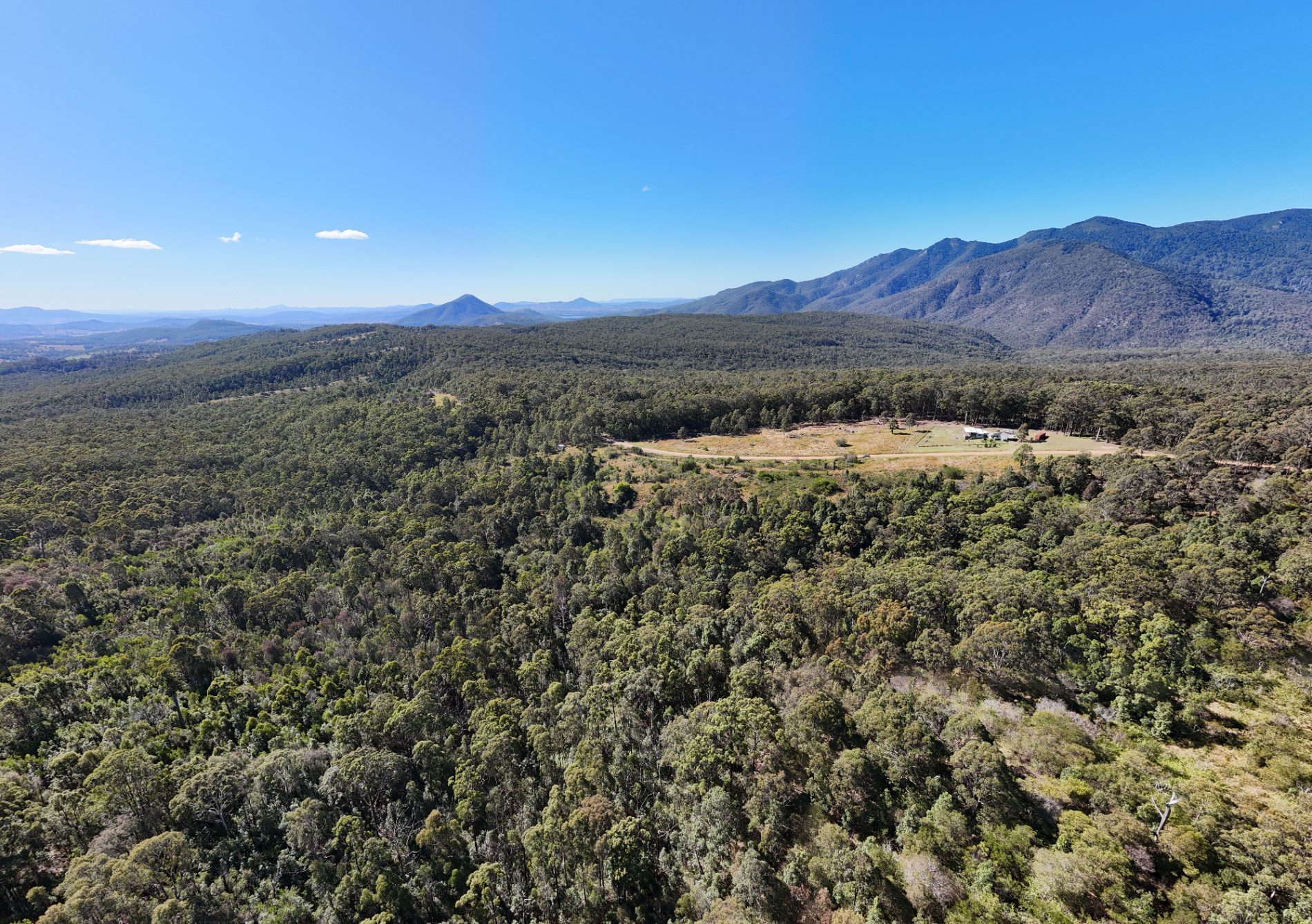 Aerial outlook across Lot 25 Carneys Creek Road
